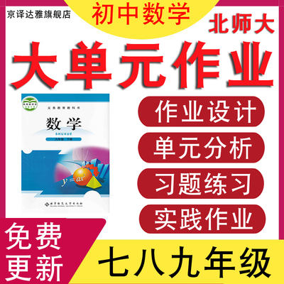 北师大版初中数学大单元作业设计