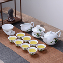 陶瓷功夫茶具茶壶白瓷盖碗茶杯整套泡茶器 送茶夹 特价 茶具套装