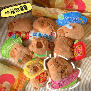小众商店礼物创意卡通卡皮巴拉毛绒公仔包挂件盲袋冰箱贴可爱礼盒