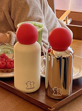 红鼻子316不锈钢保温杯保冷杯正红色水杯随行杯新年圣诞情侣礼物