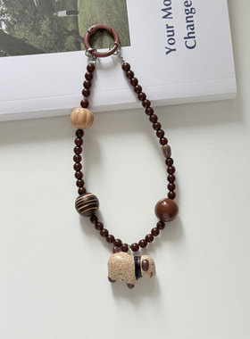 胖胖公主原创棕色小狗手机链可爱卡通手机挂绳ccd挂件送手机垫片