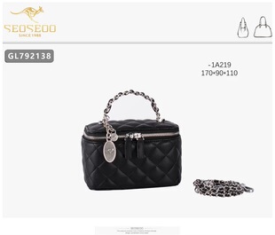 SEOSEOO女包正品2025新款时尚百搭链条菱格小方包斜挎单肩手提