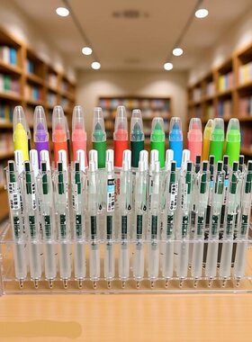 如豆亚克力桌面圆珠中性笔展示架