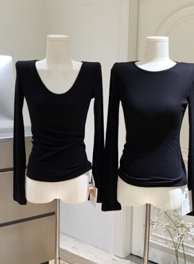 ONETONG 26FW粉色/燕麦色/灰色/黑色四色羊毛修身紧身内搭打底衫