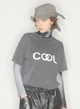 AXYPAGES 原创水洗感简约印花设计款oversize短袖T恤