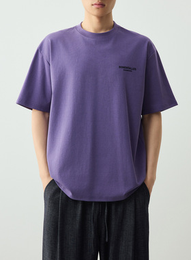 2026夏季新款男士短袖T恤宽松休闲百搭短袖体恤男学生上衣75688