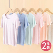 莫代尔无痕夏季 夏装 男童短袖 打底衫 女孩宝宝上衣半袖 儿童t恤薄款