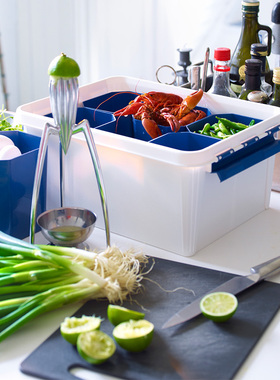 瑞典SmartStore厨房无分类格收纳箱五金工具箱带把手整理杂物箱