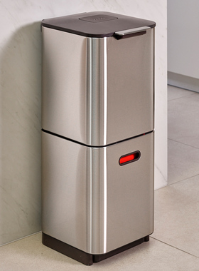 英国joseph Titan可压缩垃圾桶脚踏厨房家用不锈钢大号垃圾收纳箱