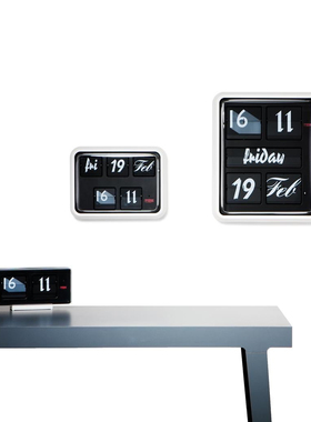 英国Established Sons Font Clock数字台钟桌面时钟客厅日历挂钟