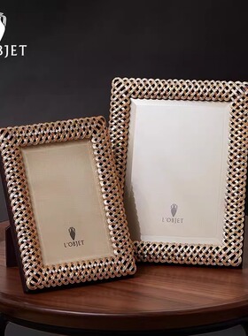 L'OBJET欧式编织方形金属相框