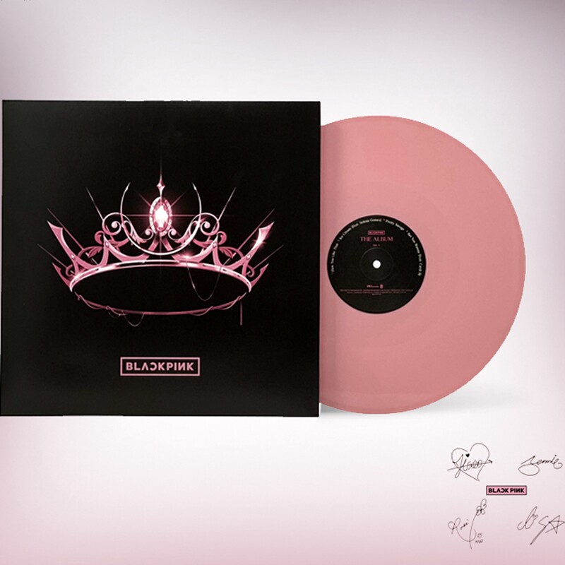 블랙핑크 첫 번째 앨범 THE ALBUM LP 한국 대중음악 핑크 컬러 비닐 음반