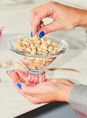 丹麦reflections 高端水晶玻璃碗水果坚果碗轻奢创意艺术装饰摆件