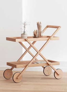瑞典design house Exit Trolley系列木质收纳推车家用带轮储物车