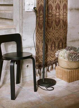 芬兰进口Artek Chair 66经典桦木单椅餐椅简约线条感设计座椅