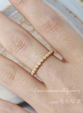 工厂直销直播供货ins风轻奢简约珍珠多钻百搭戒指手饰女