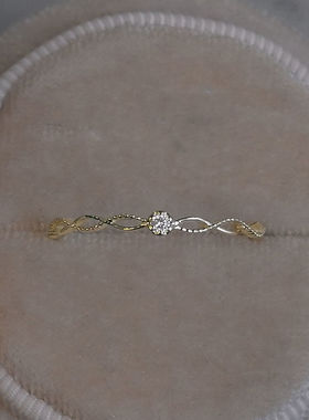 【镂网】日系轻奢戒指镂空纤细小钻高级感女圣诞礼物百搭简约指环