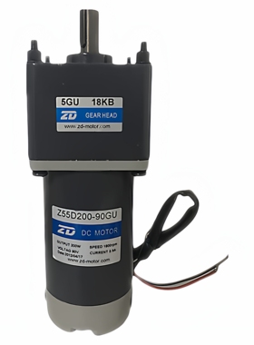 200W直流马达Z5D200-90GU/5GU18KB微型减速电机90v有刷直流电动机