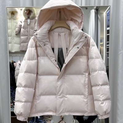 日本OFFCAT中戏羽绒服短款冬2025年新款百搭宽松立领加厚面包外套