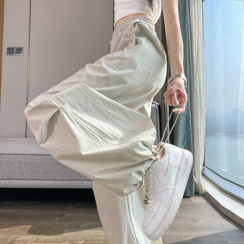 日本offcat美式速干工装裤女夏季薄款冰丝阔腿宽松登山运动裤