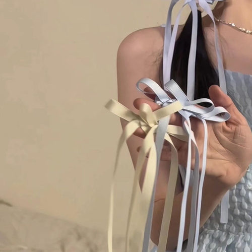 时尚美学少女蝴蝶结丝带编发发夹