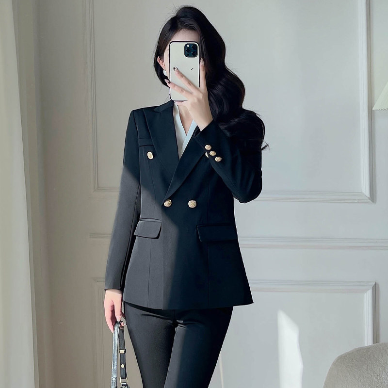 职业西装套装女大学生时尚通勤高级感面试正装女士西服秋冬工作服
