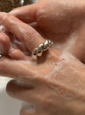 U.CA缠绕麻花戒指女小众