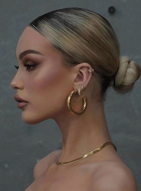 耳环2025新款爆款高级感显脸小个性欧美女人味夸张钛钢不掉色耳饰