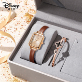 迪士尼手表女士女款 轻奢小众小棕表初中高中学生女生生日新年礼物