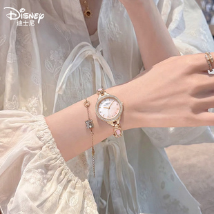迪士尼美人鱼手表女士女款 轻奢小众高级感闺蜜女生生日礼物送女友