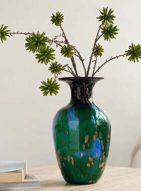 鎏金岁月艺术琉璃花瓶轻奢装饰品