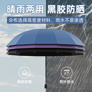 12骨加大雨伞超大伞骨晴雨两用抗暴风雨遮阳防晒反向折叠太阳伞