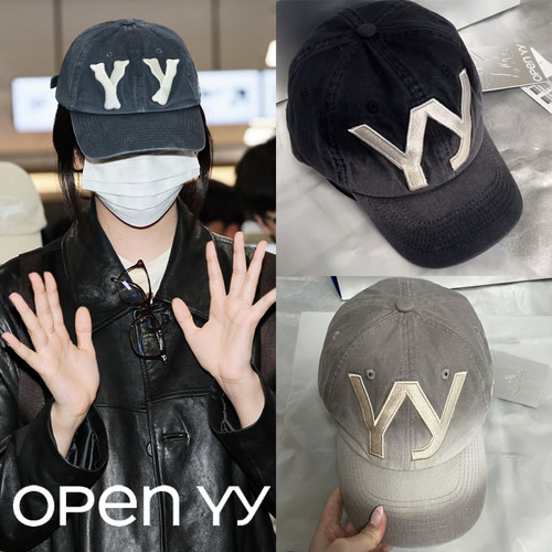 新款现货 OPEN YY 帽子 复古刺绣遮阳鸭舌帽棒球帽显脸小 男女款