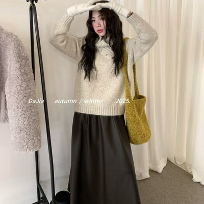 韩系慵懒风小个子毛衣