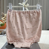 外贸内裤 女原单日单出口日本高腰简约舒适印花女士包臀柔软三角裤