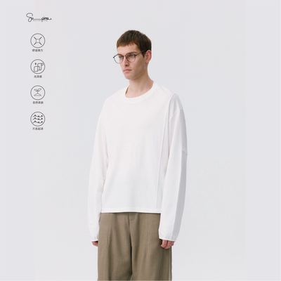 OCTOBEELAB匹马棉假两件长袖T恤