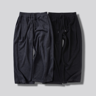 LAB 长裤 懒懒裤 羊毛醋酸桑蚕丝保暖垂坠松紧阔腿裤 卫裤 OCTOBEE