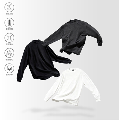 OCTOBEELAB冬季保暖加绒打底T恤