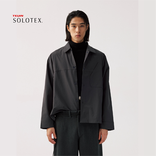 翻领口袋SOLOTEX防水抗皱衬衫