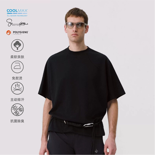 蝙蝠袖匹马棉COOLMAX速干凉感T恤