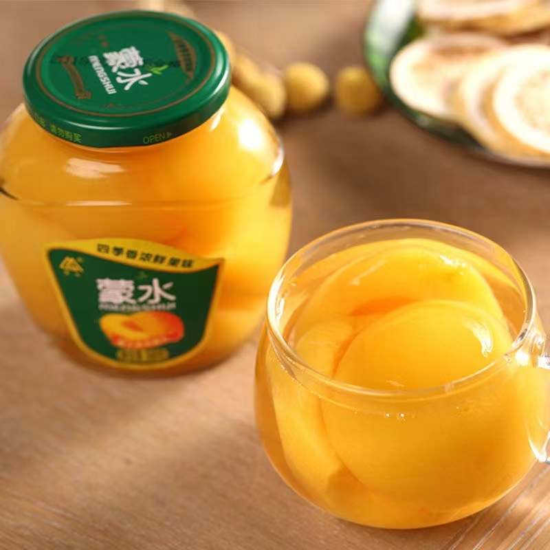 蒙水黄桃罐头脆甜爽口