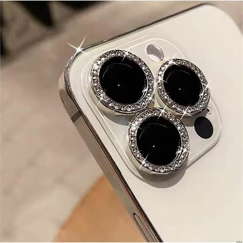 Bling Glitter Diamond Camera Lens Protector For iPhone 16 15 14 13 12 11 17 Pro Max Plus Sreen Glass
