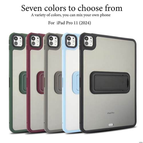 适用于iPad pro11 13 M4 Stand Case保护套iPad Air6/5 Air 11 13 M2 Cover磨砂支架10.2透明mini7防摔壳9.7