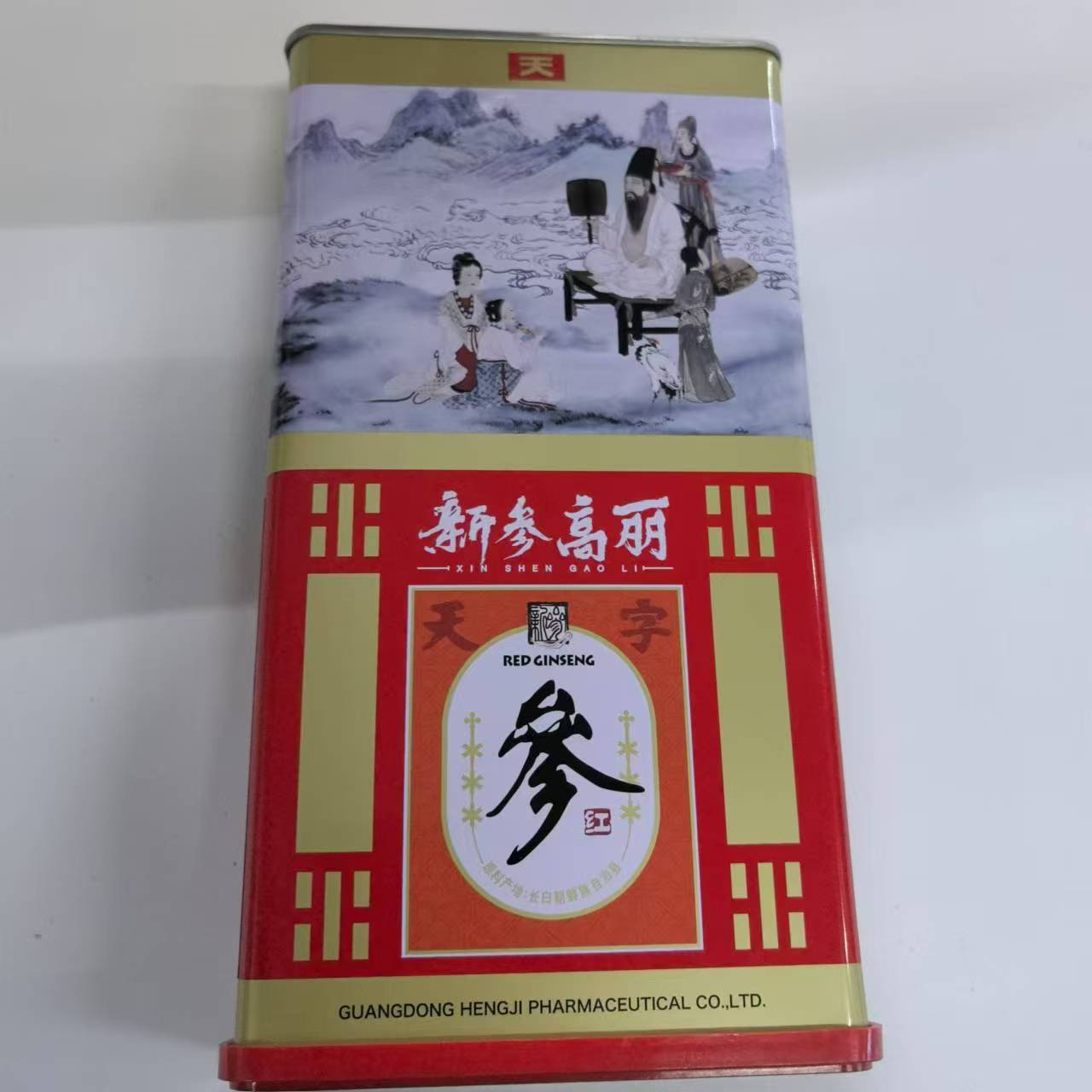 新参高丽 高丽参人参红参老参 天字6年根30支150g内有10条铁盒装