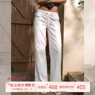 长裤 女多口袋直筒工装 绑带中低腰休闲裤 ITSNIKAR 经典