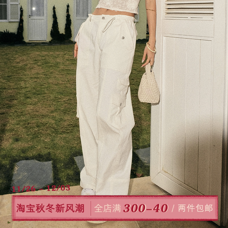 ITSNIKAR高腰直筒工装裤