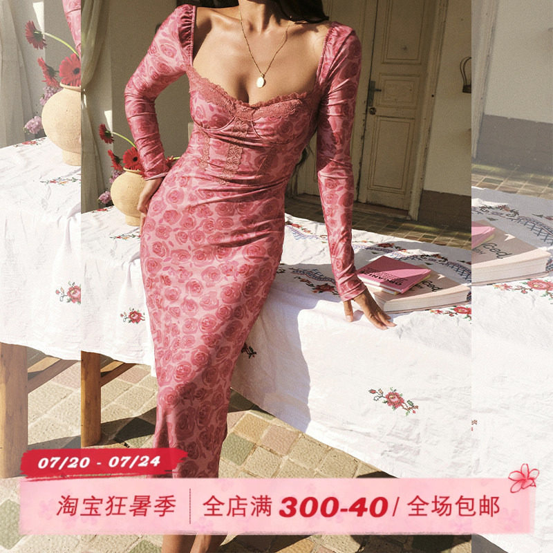 ITSNIKAR玫瑰连衣裙女