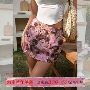 显瘦包臀裙低腰a字短裙子 印花设计半身裙女初春修身 ITSNIKAR 经典