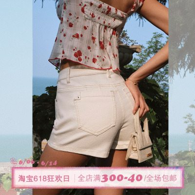 ITSNIKAR经典修身性感高腰牛仔短裤女夏口袋设计显瘦百搭直筒热裤