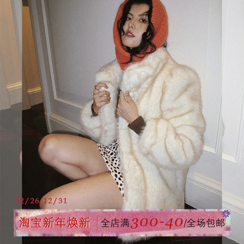 ITSNIKAR翻领仿皮草外套